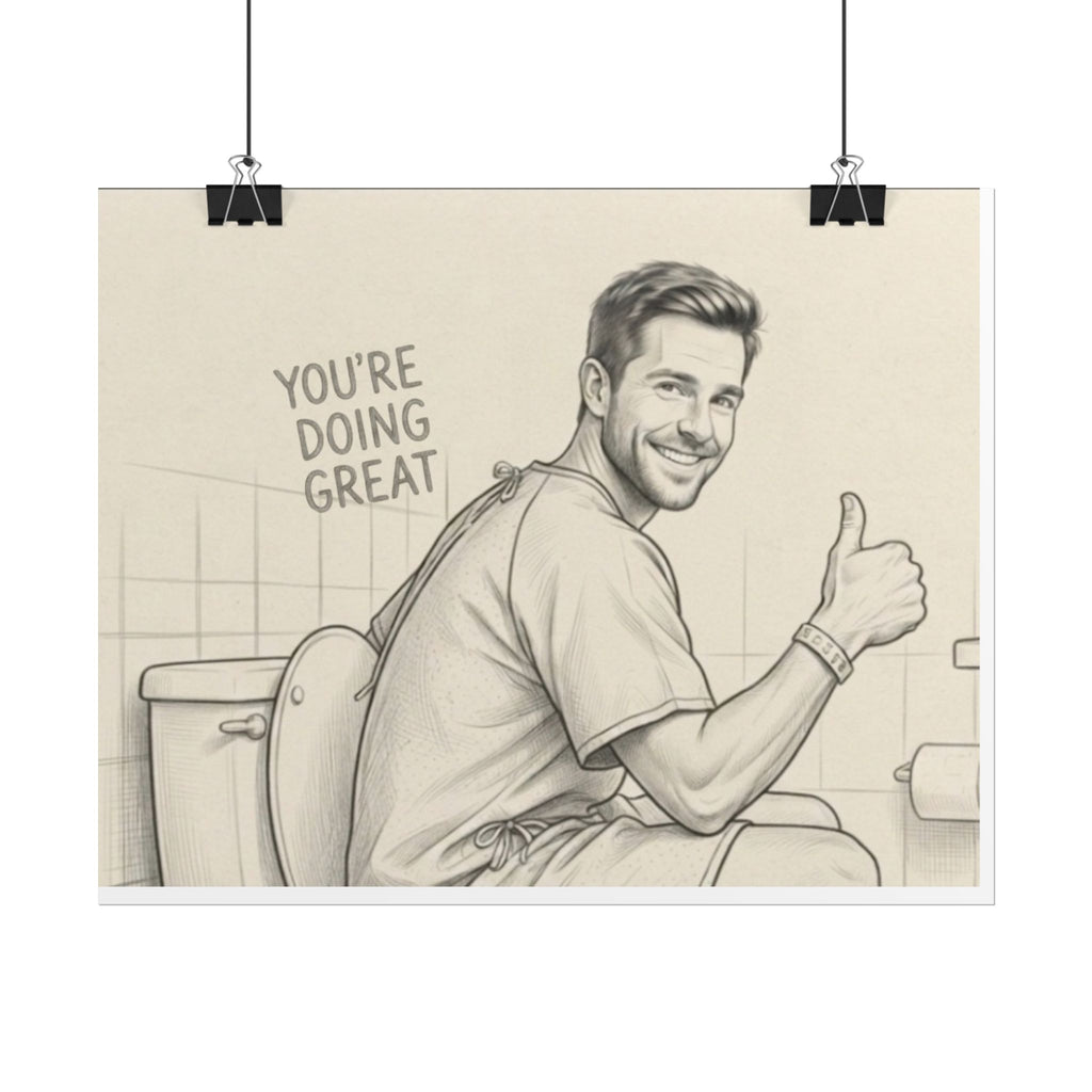 "You're Doing Great" Bathroom Motivation