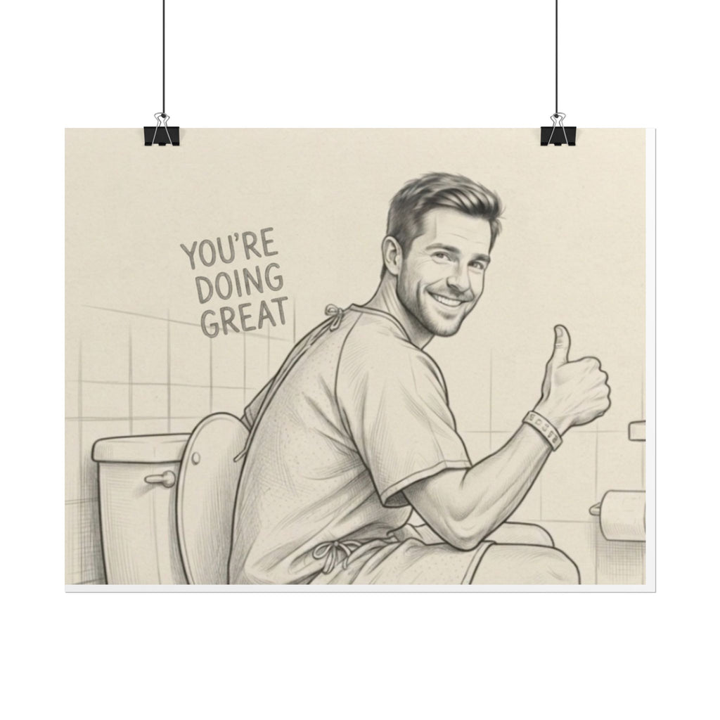 "You're Doing Great" Bathroom Motivation