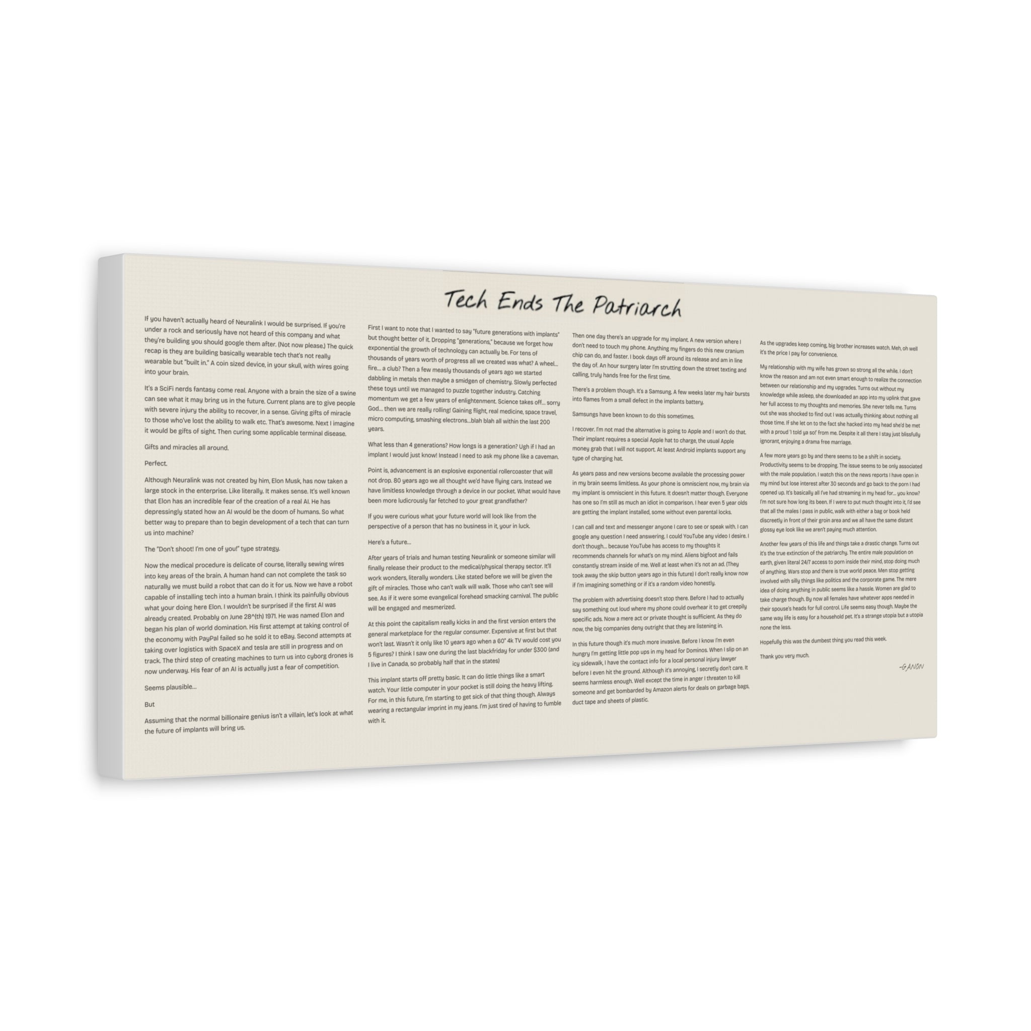 Wall Story- The End of the Patriarchy