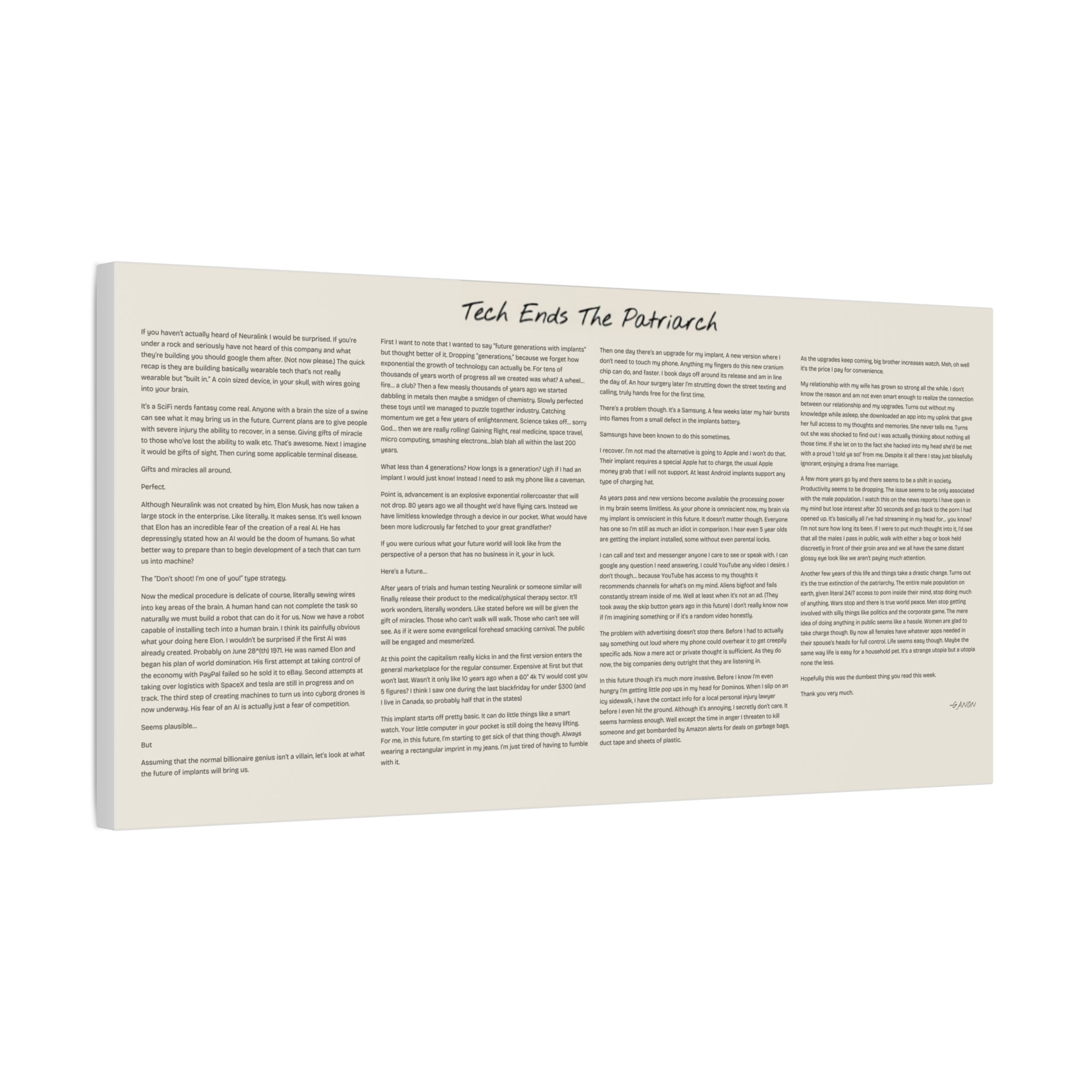 Wall Story- The End of the Patriarchy